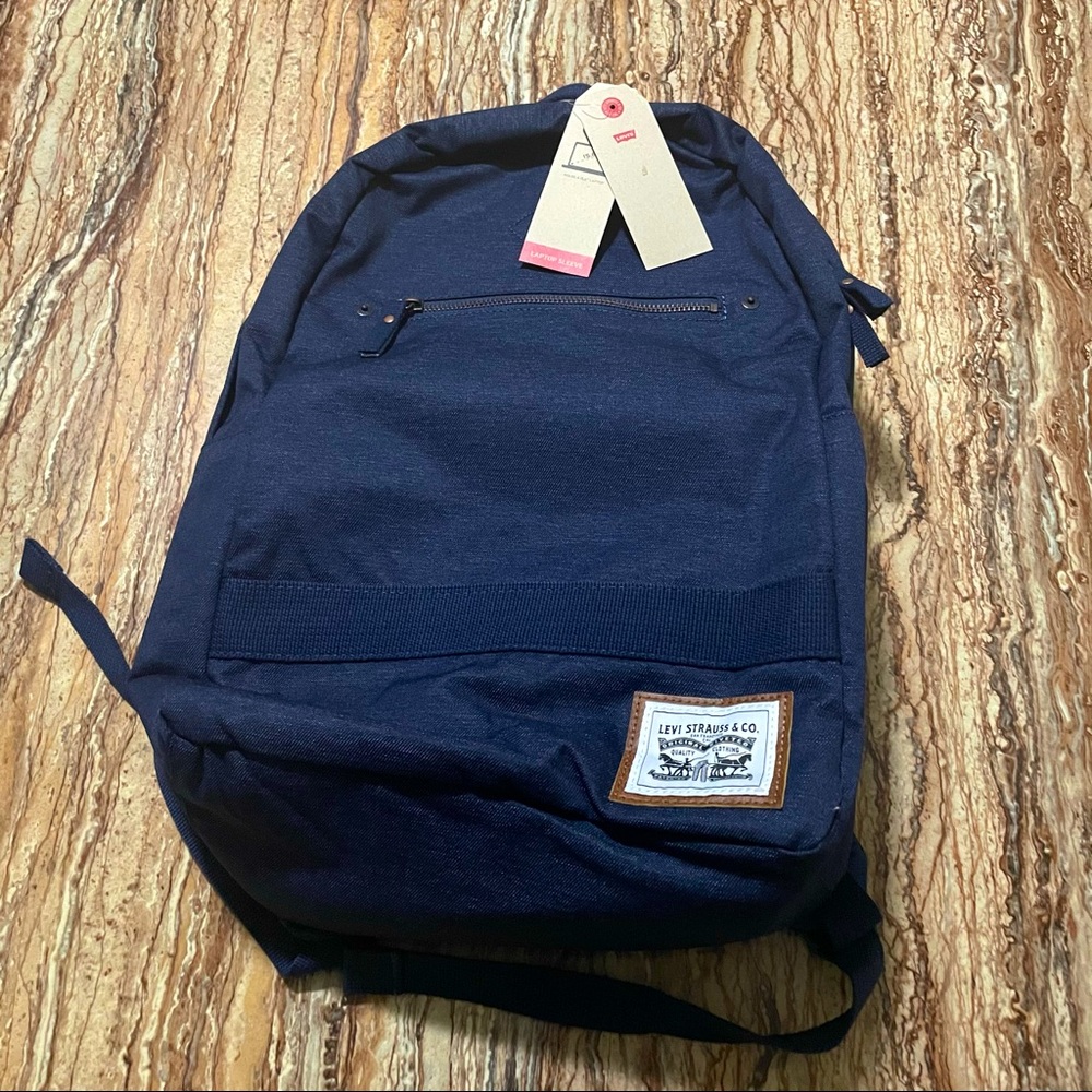 Levi’s Backpack Denim Navy Blue School Backpack with Laptop Sleeve